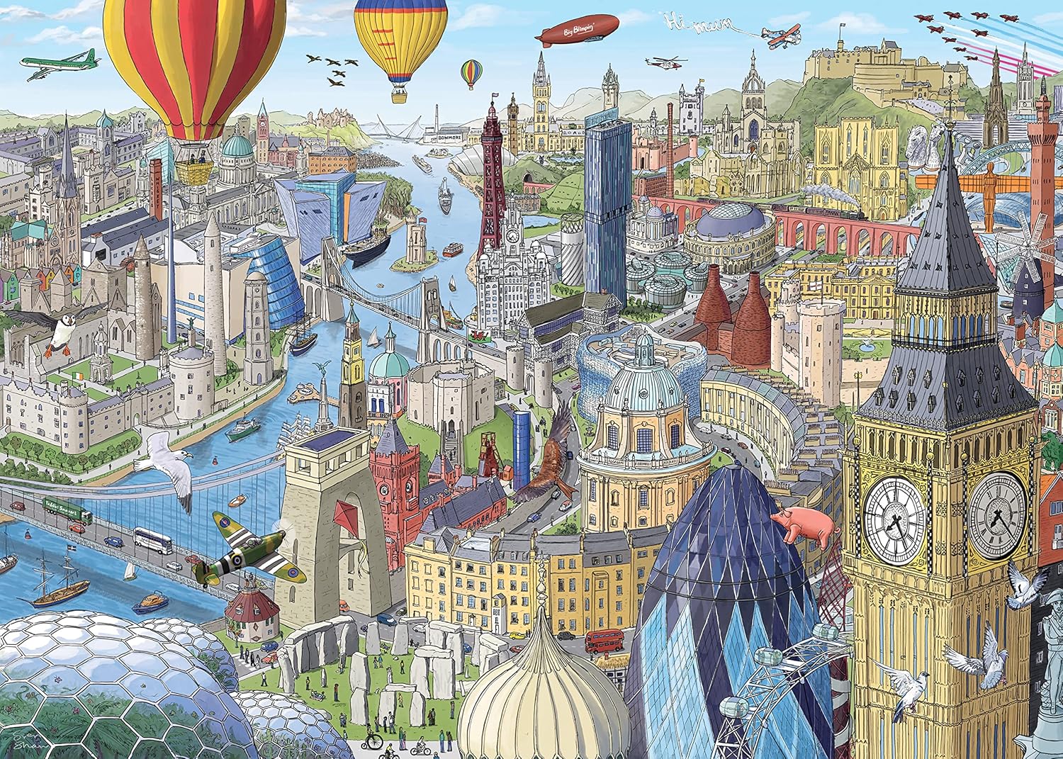Jigsaw Puzzle Around the UK and Ireland - 1000 Pieces