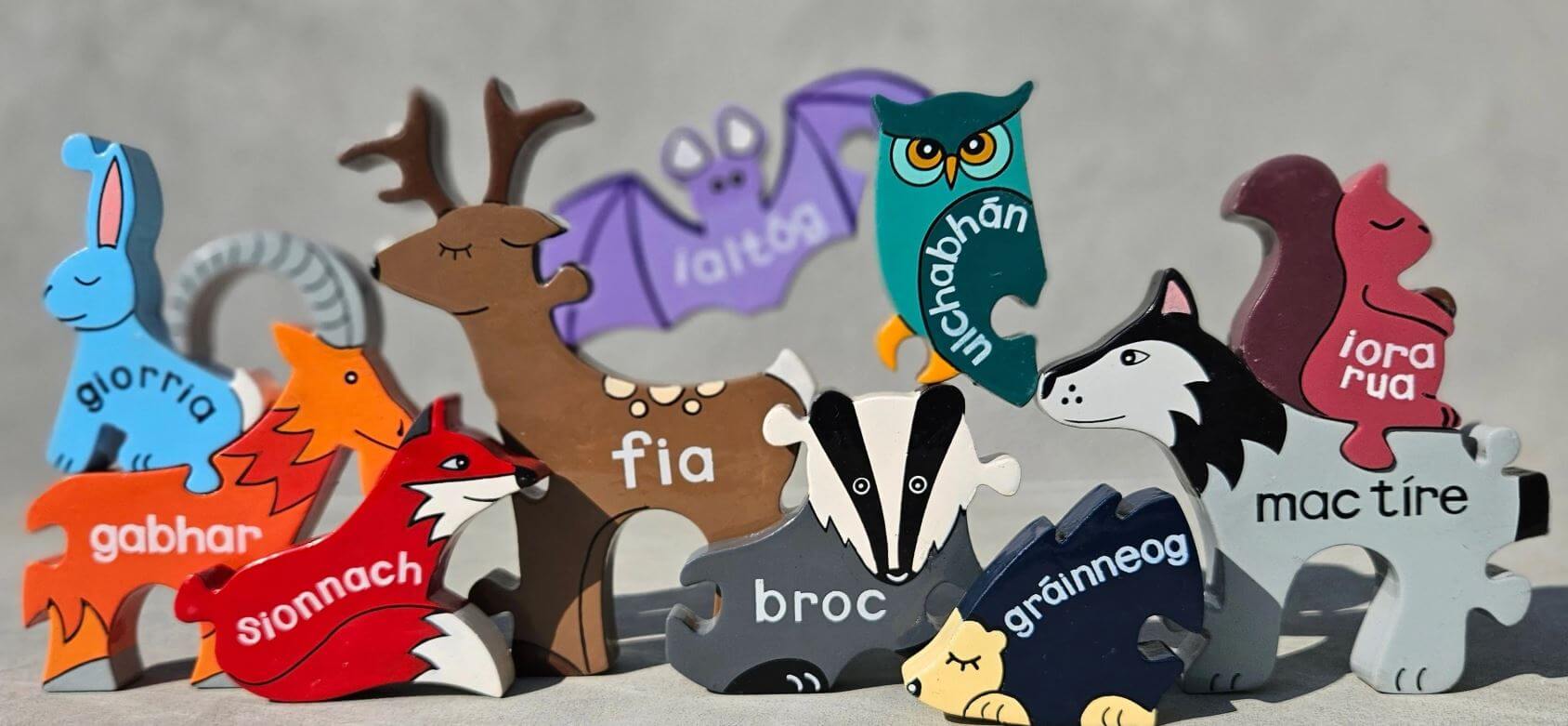 Irish Wildlife Jigsaw Puzzle (As Gaeilge) by Alphabet Jigsaws