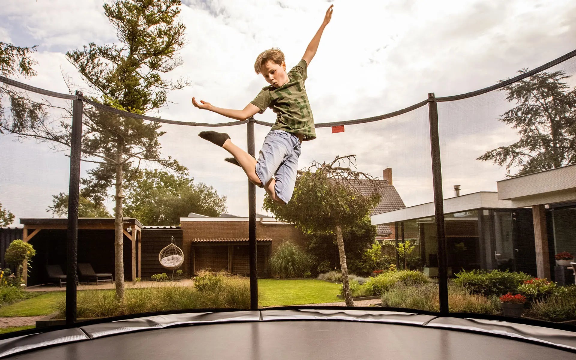Favorit InGround 430 Grey + Safety Net Comfort