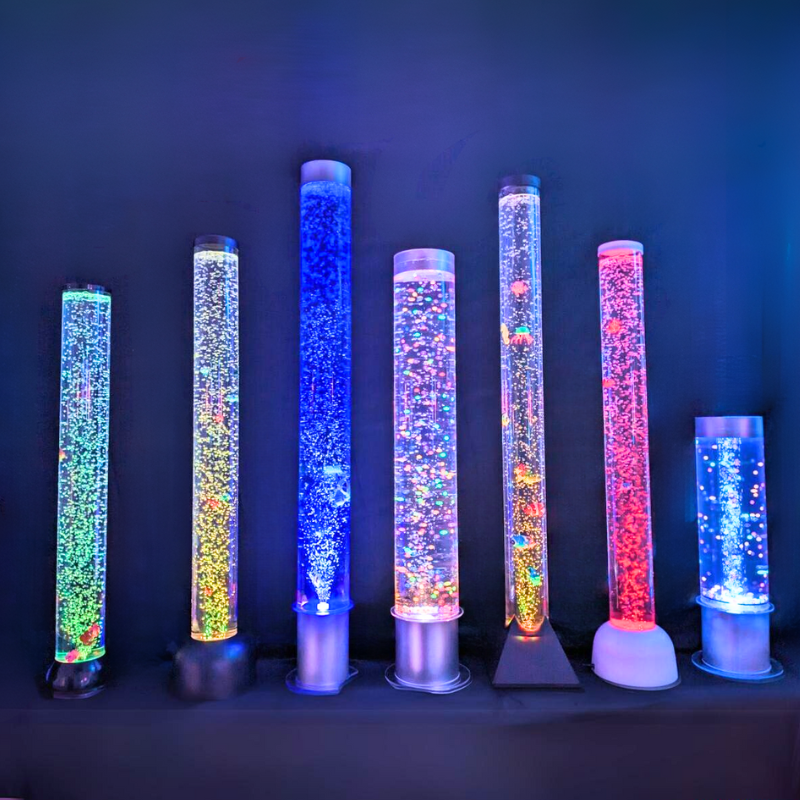 Playlearn Bubble Tube - Black with fish