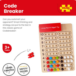 Bigjigs Toys Wooden Codebreaker, Mastermind Strategy Board Game