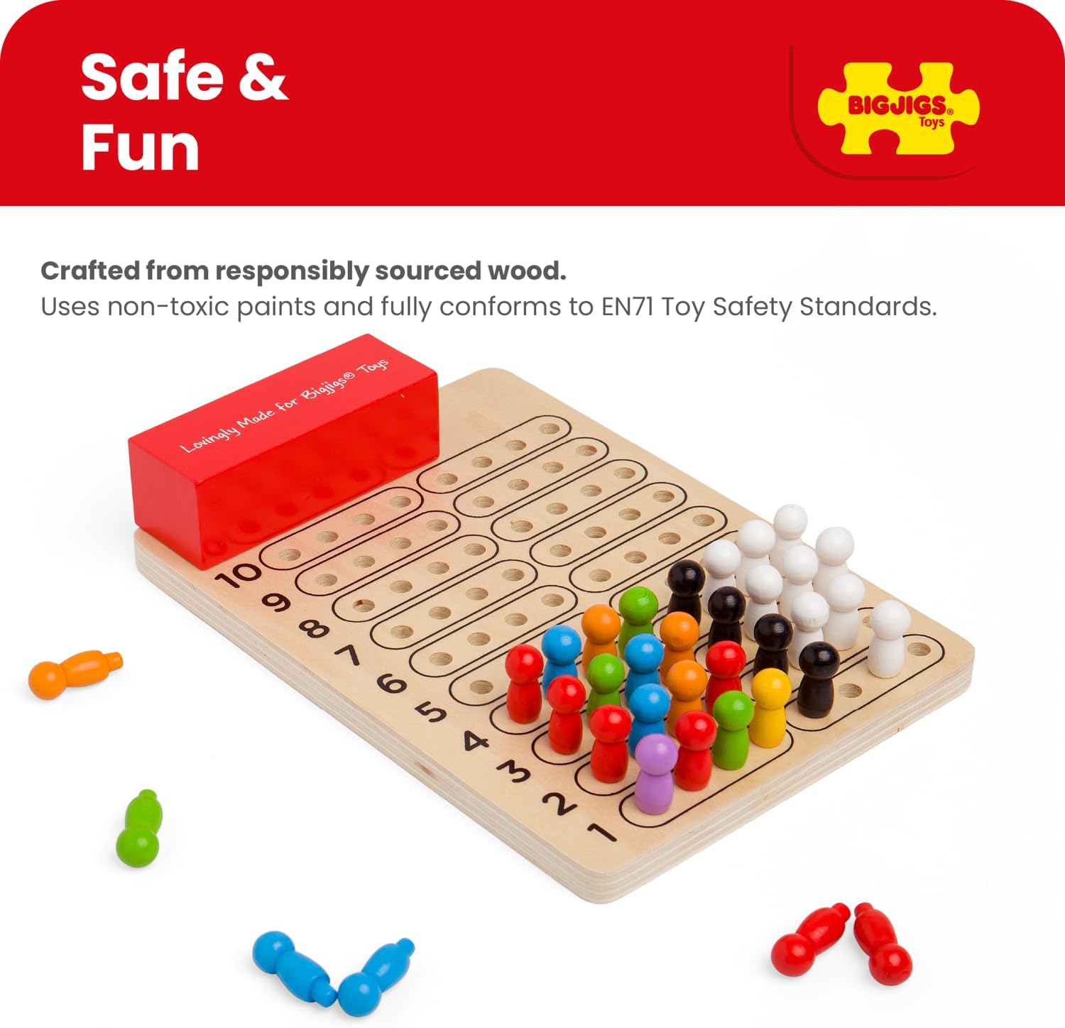 Bigjigs Toys Wooden Codebreaker, Mastermind Strategy Board Game