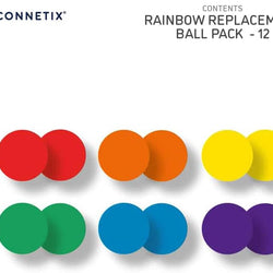 CONNETIX Rainbow Replacement Ball Pack, 12 Pieces