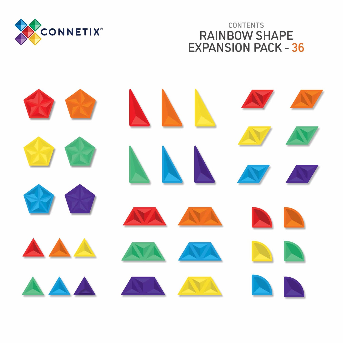 Connetix Rainbow Shape Expansion Pack 36 piece