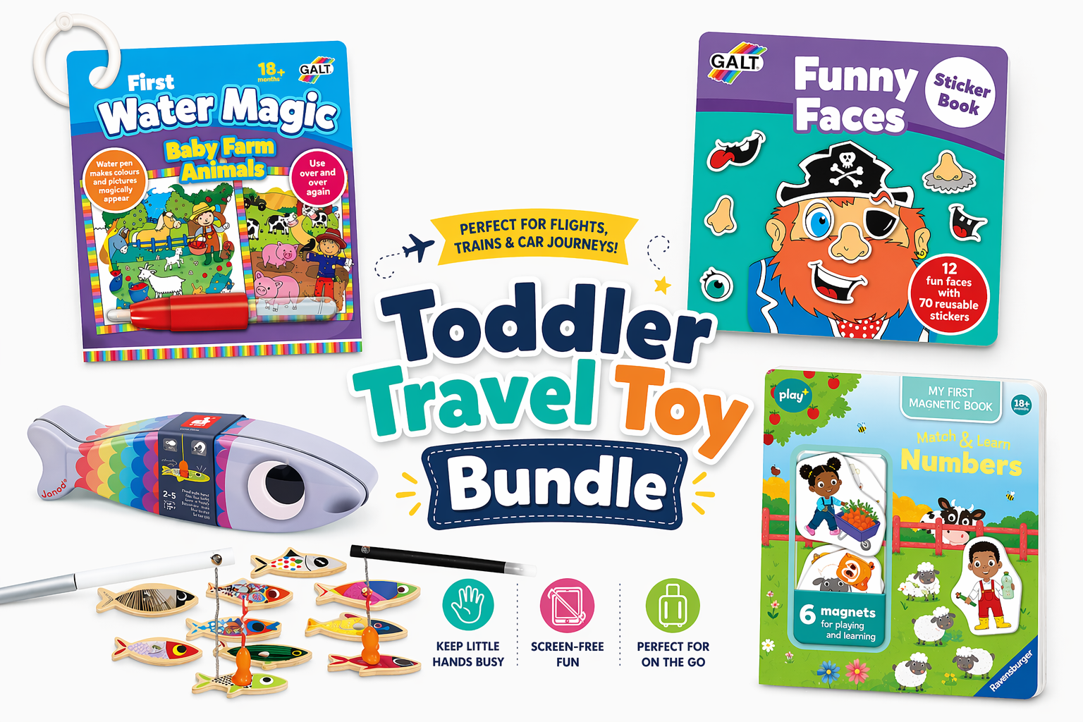 Essential Travel Toys for Toddlers Bundle