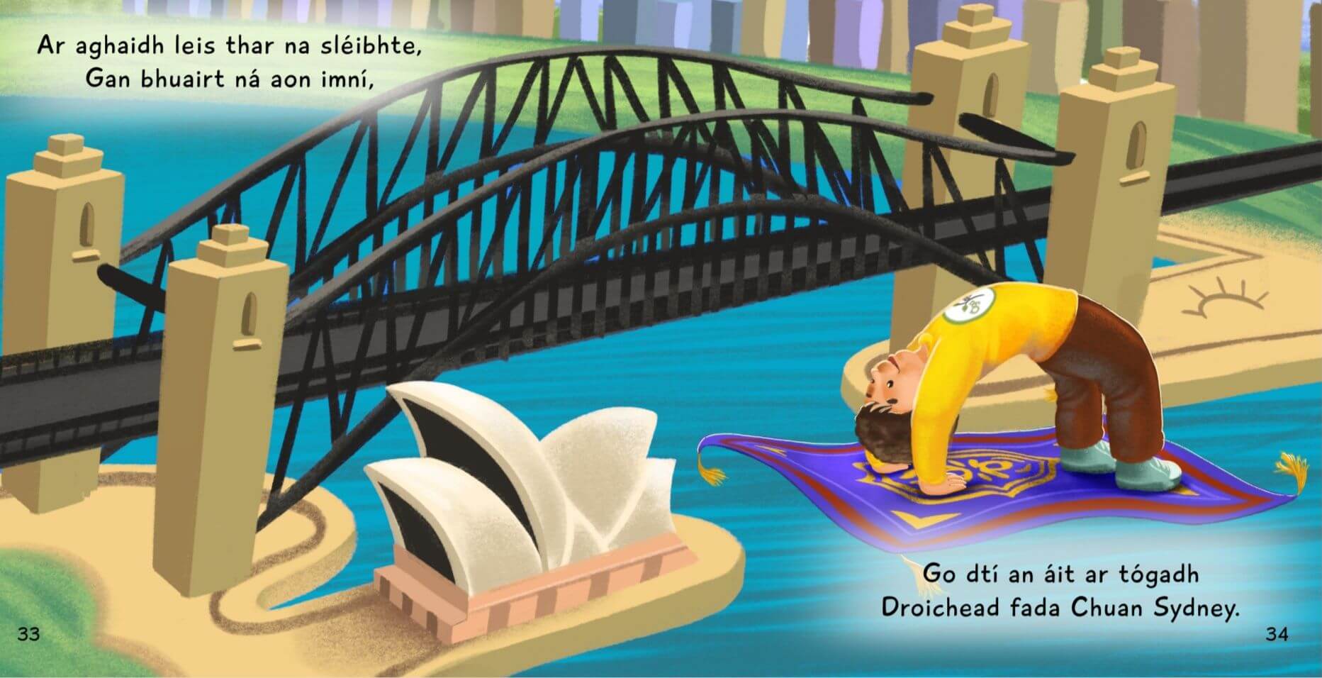 Diarmuid agus An Mata Yoga Draiochta San Astrail (Yoga Card Set + Mat & Cards)