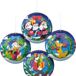 Disney 3D Christmas Balls ( Set of 4 54Pc )