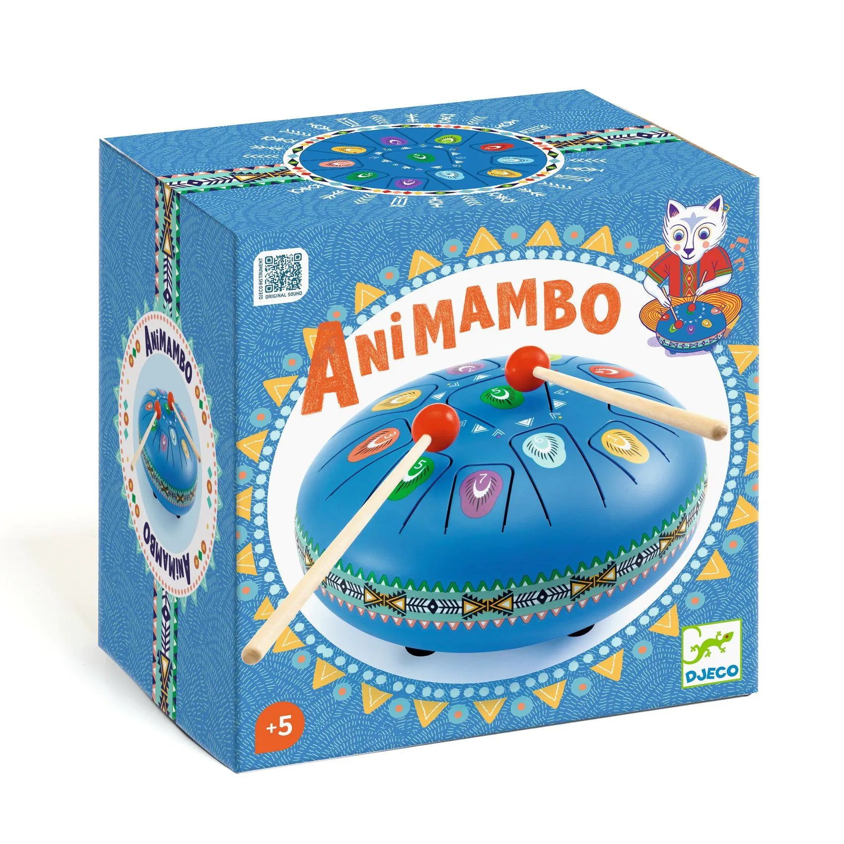 Djeco Animambo Large Metal Tongue Drum 11 Notes
