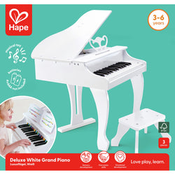 Hape Deluxe Grand Piano - White