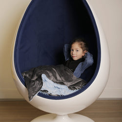 Pod Ball Chair Sensory Retro Egg Shape Blue