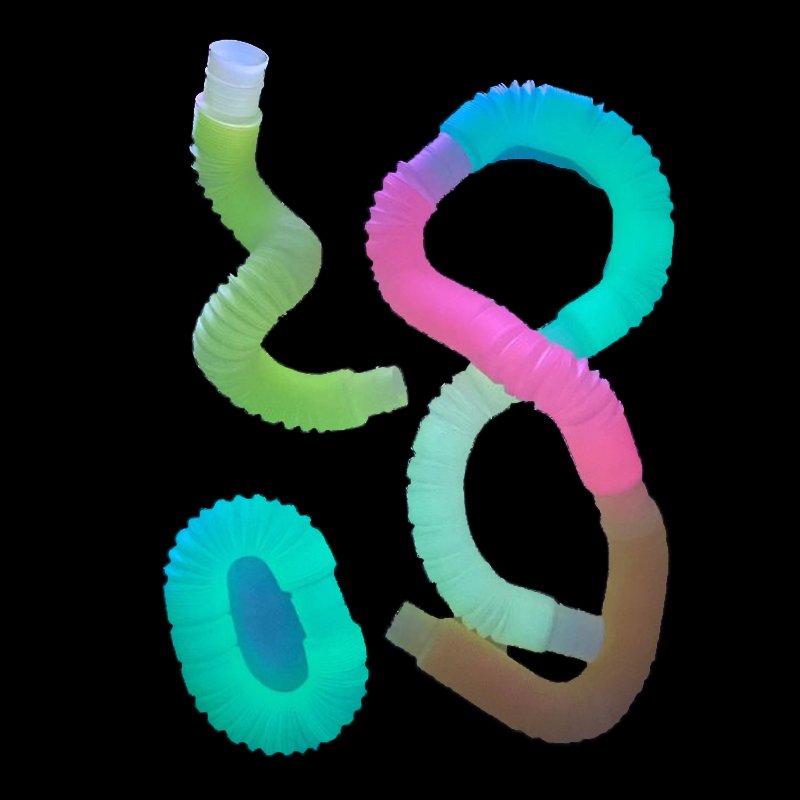 Fidget Stretch Tubes Glow in dark Pack Of 6