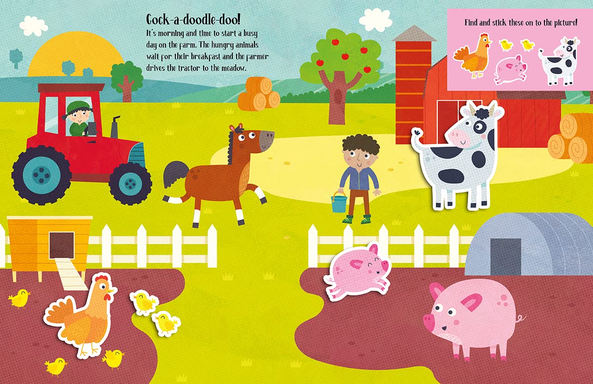 Felt Stickers Farm Play Scene Book