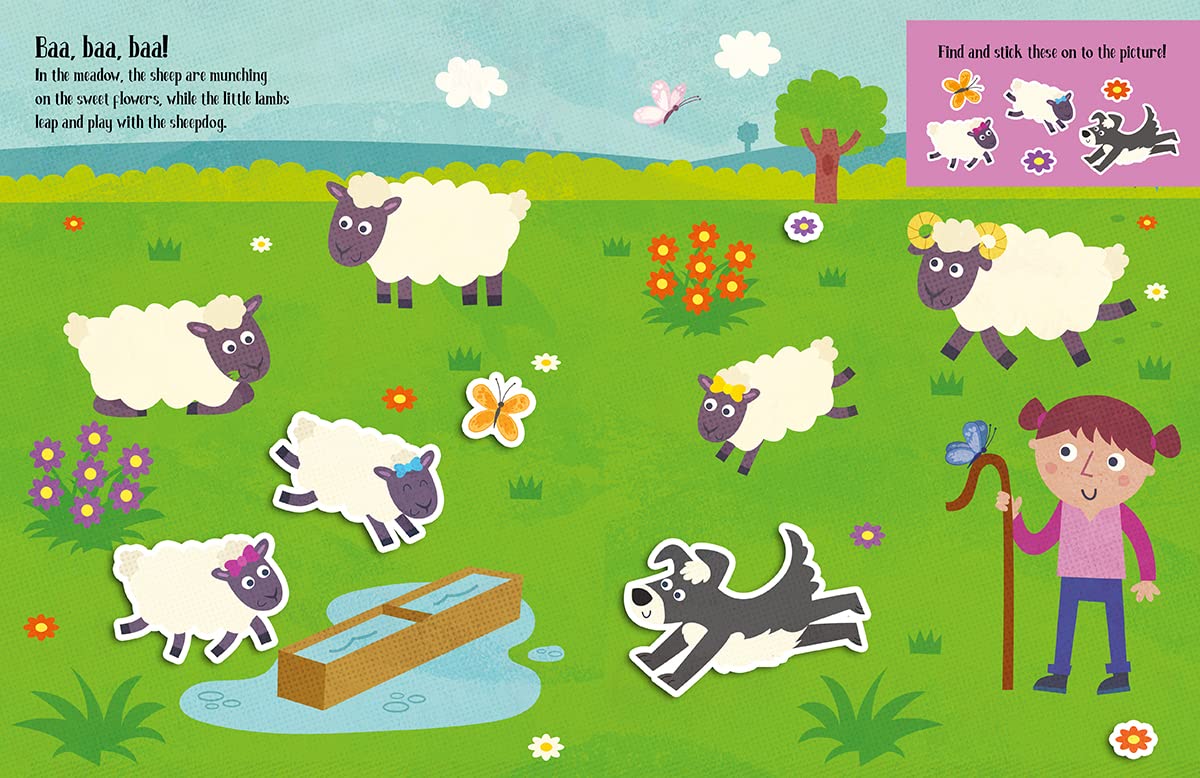 Felt Stickers Farm Play Scene Book