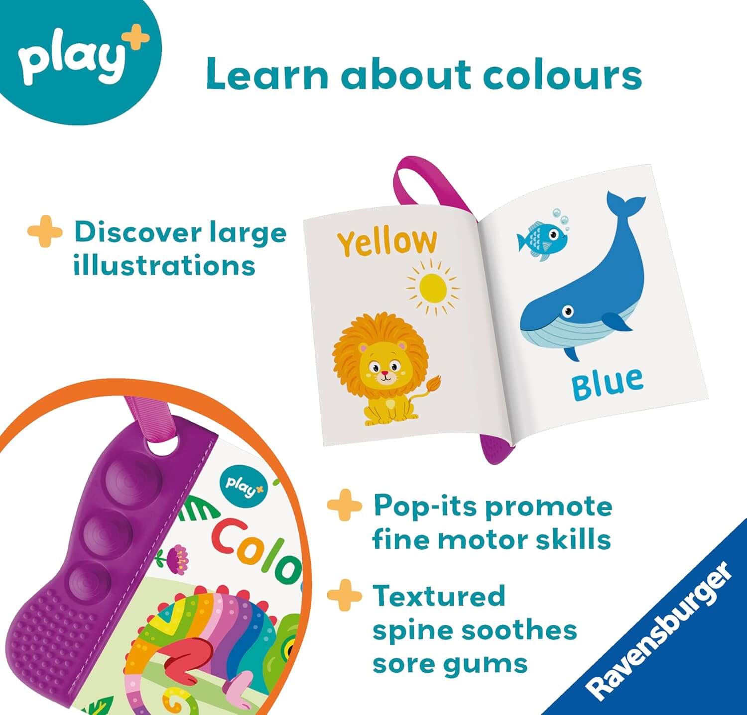 Ravensburger Play+ Flip & Pop My First Teething Book