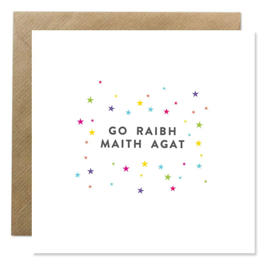 "Go Raibh Maith Agat" Greeting Card Bold Bunny