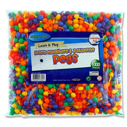 Coloured Pegs For Peg Boards - Bag of 1000