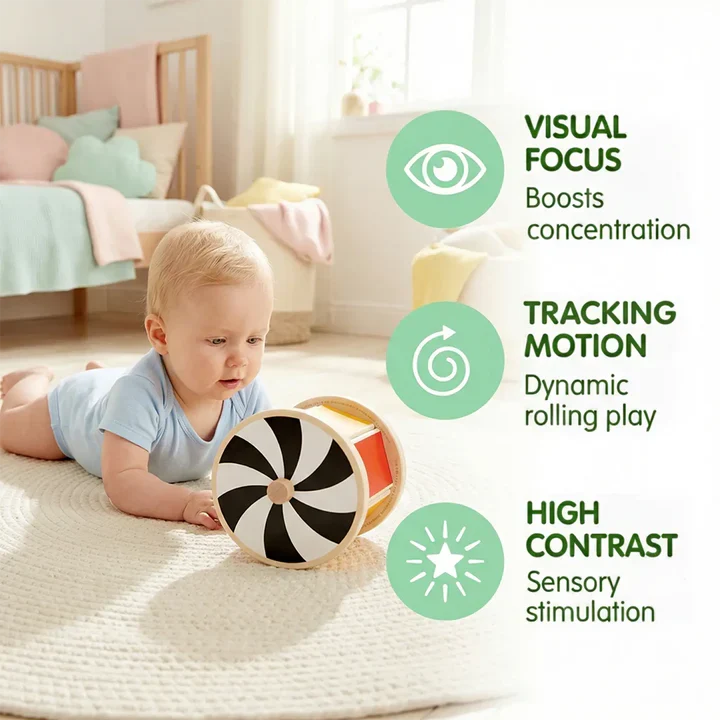 Spinning Drum With Mirror Baby Development Toy Hape
