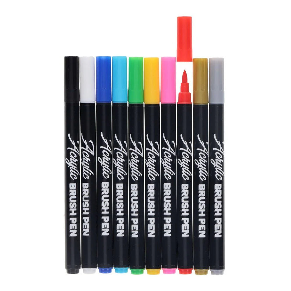 Icon Acrylic Brush Pens Pack of 10