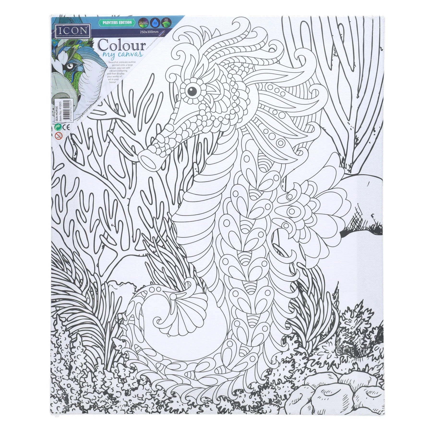 Icon Colour My Canvas Sea Horse