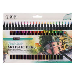 Icon Set 24 Brush Stroke Artistic Pens