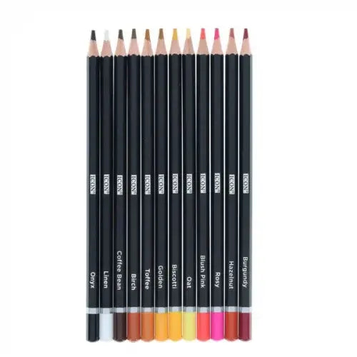 Icon 12 Skin‑Toned Colouring Pencils – Tin Box