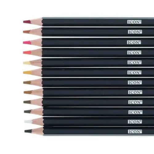 Icon 12 Skin‑Toned Colouring Pencils – Tin Box