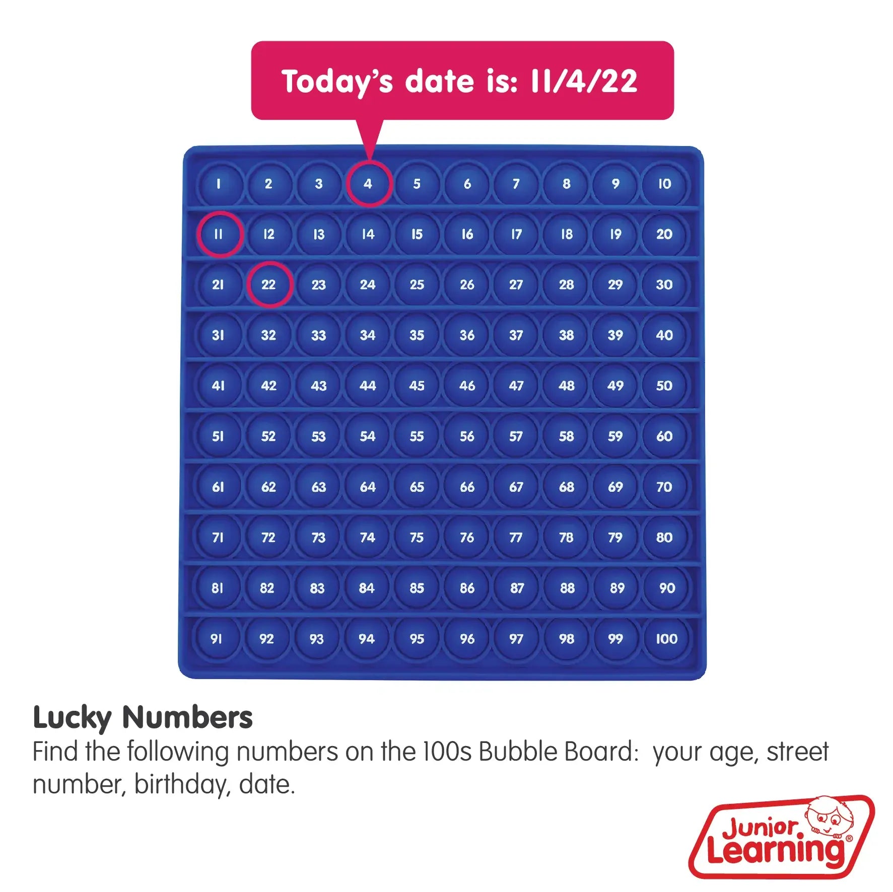 Junior Learning 100s Bubble Board