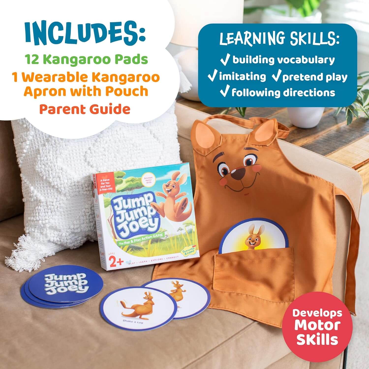 Peaceable Kingdom Jump Jump Joey First Game for Toddlers Interactive Play with Parent Ages 2+