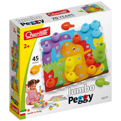 Quercetti Jumbo Peggy – Jumbo Pegs & Construction Play Set