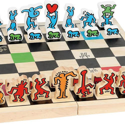 Keith Haring Chess In A Wooden Box