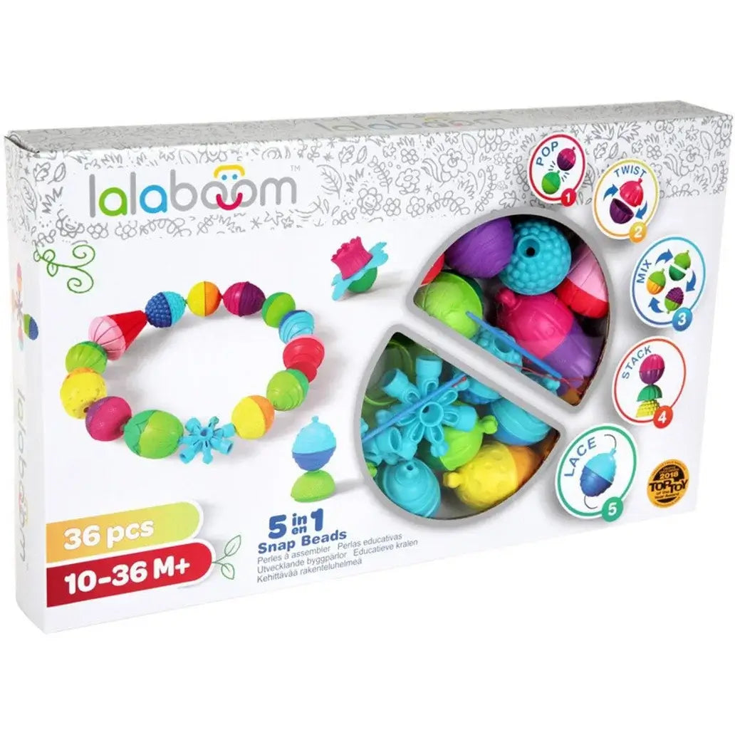 Sensory pop and snap beads and accessories