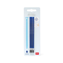 Legami Set of 3 Refills for Erasable Pens - Blue Ink
