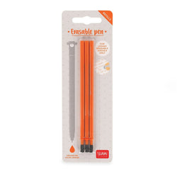 Legami Set of 3 Refills for Erasable Pens - Orange Ink