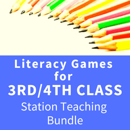 Literacy Games for 3rd & 4th Class - English Station Teaching Bundle