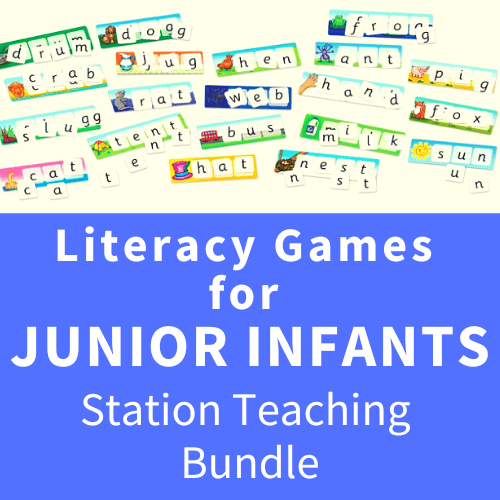 Literacy Games for Junior Infants - English Station Teaching Bundle