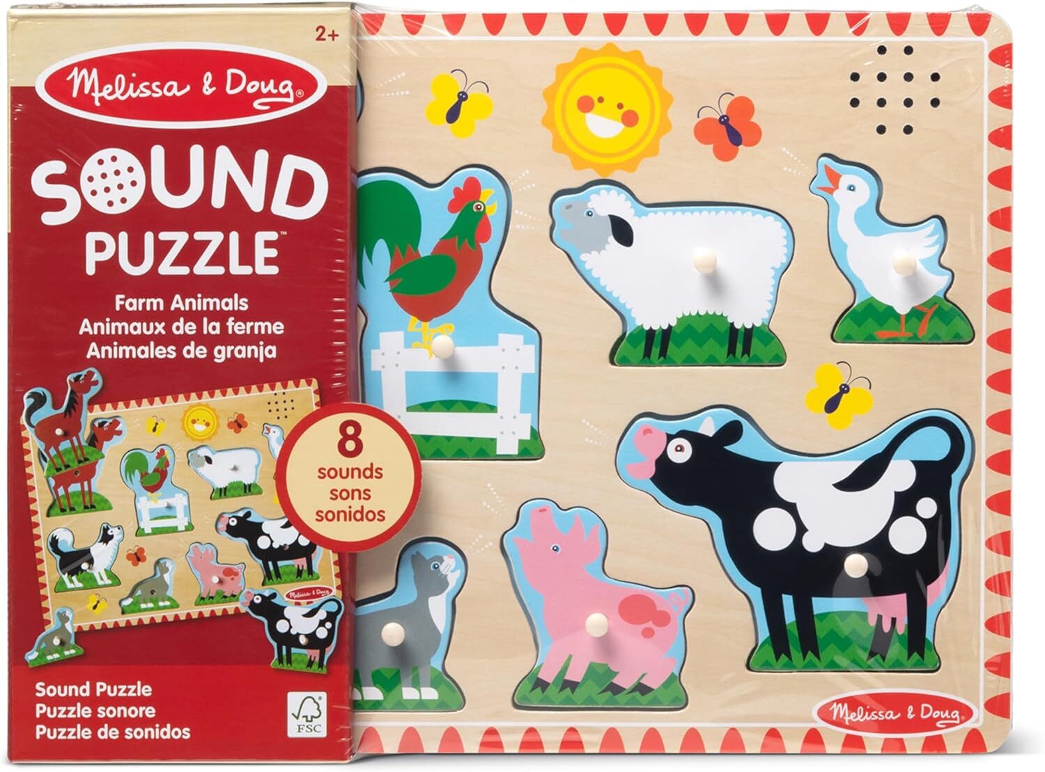 Melissa & Doug - Farm Animals Sound Puzzle 8pc