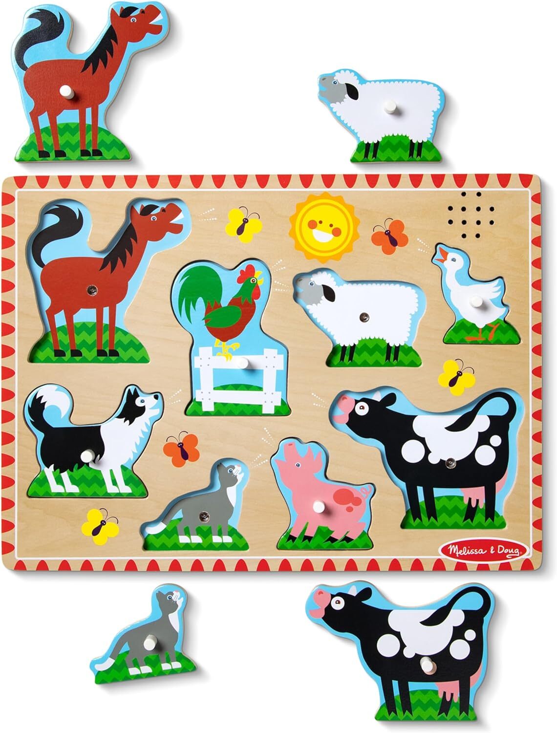 Melissa & Doug - Farm Animals Sound Puzzle 8pc