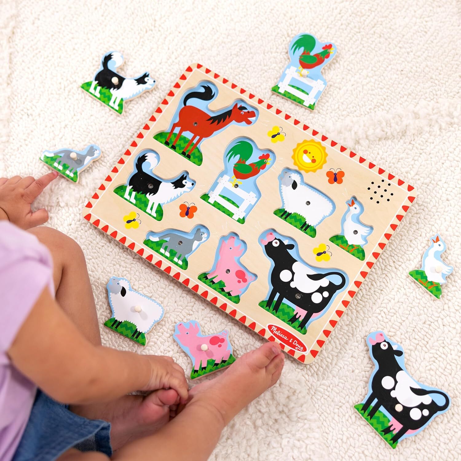 Melissa & Doug - Farm Animals Sound Puzzle 8pc