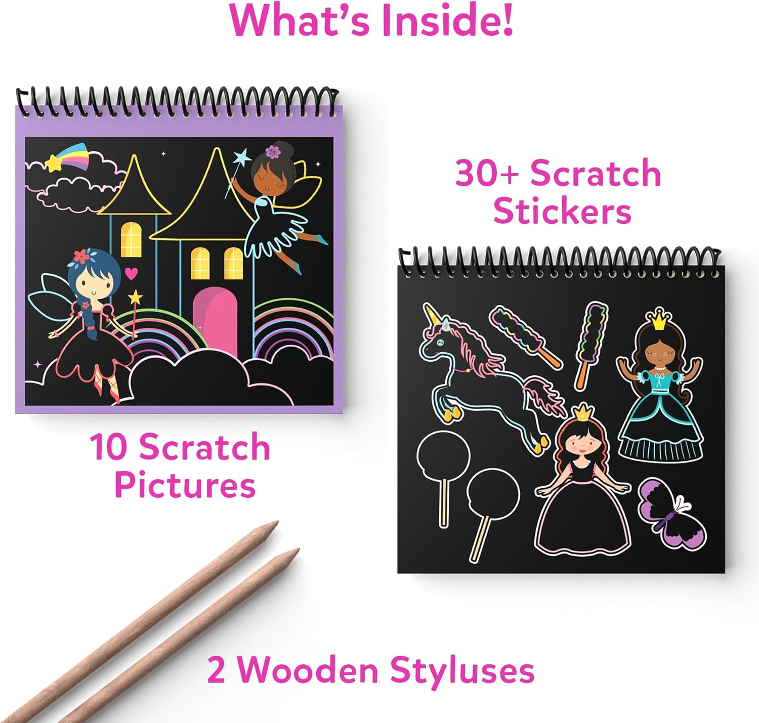 Magical Scratch Art Unicorn and Princesses