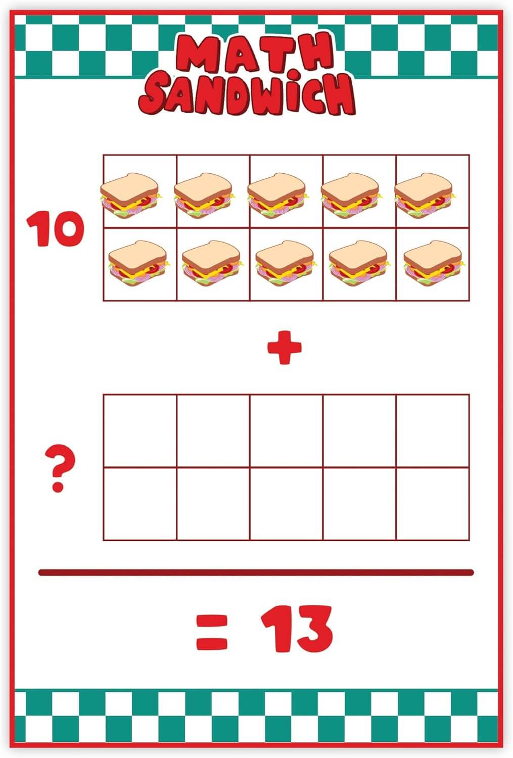 Math Sandwich Math Sandwich: Preschool Math Game | Cogs Toys & Games Ireland