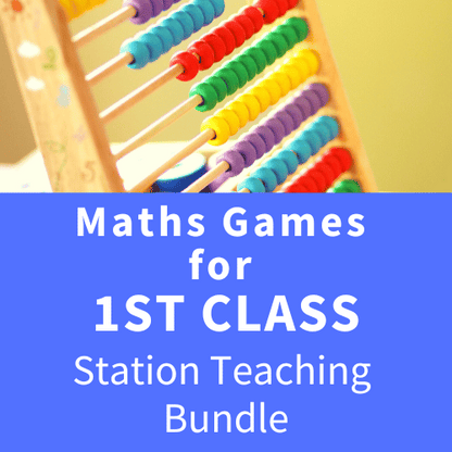 Maths Games for 1st Class - Station Teaching Bundle