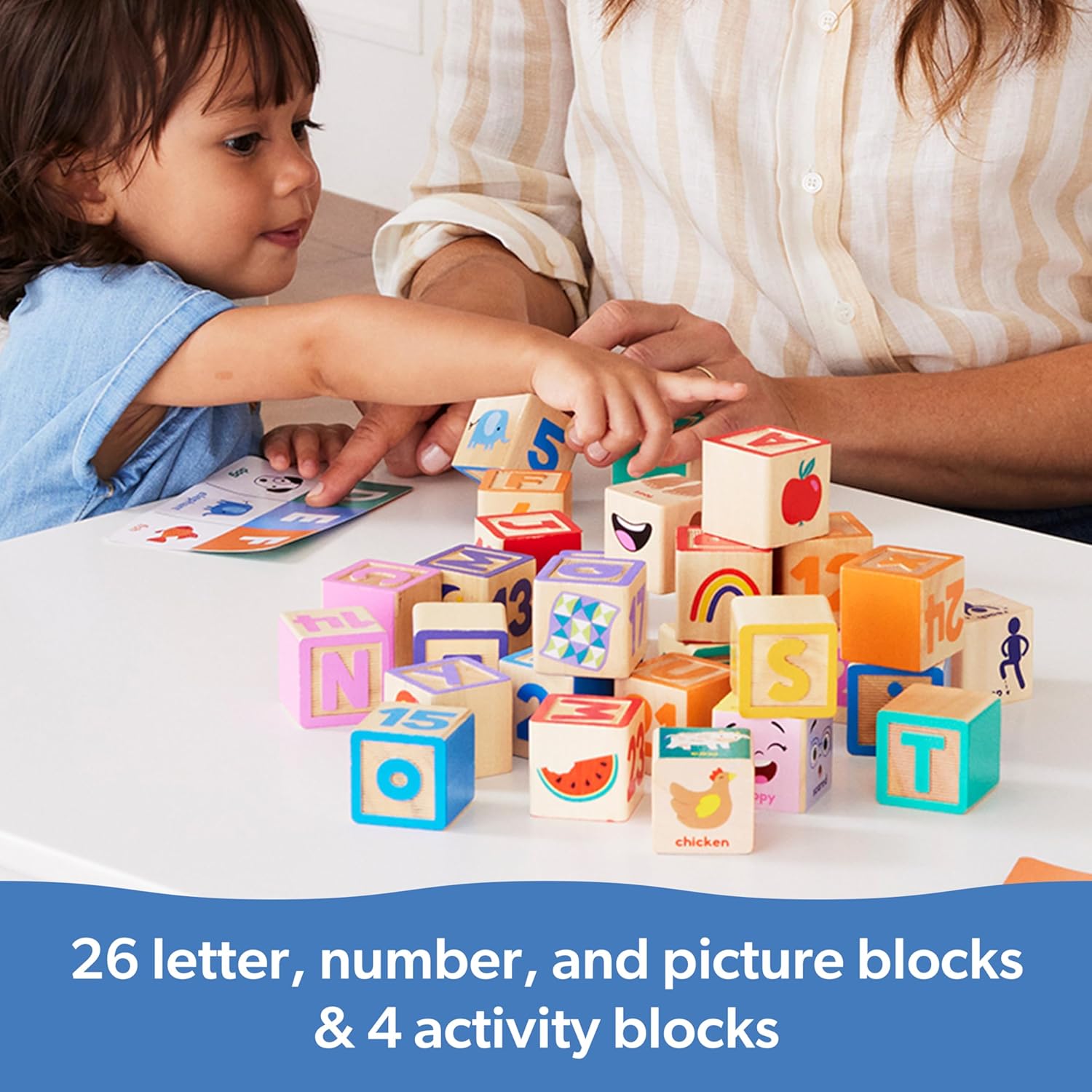 Ms. Rachel Wooden Learning Blocks & Activity Cards