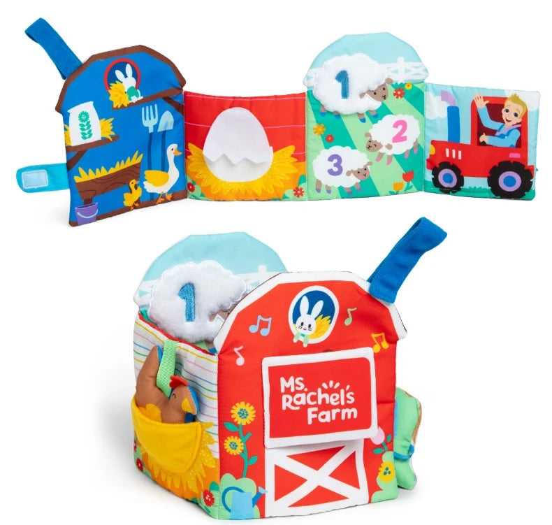 Ms. Rachel Official Sensory Learning Farm, Foldable Soft Baby Book