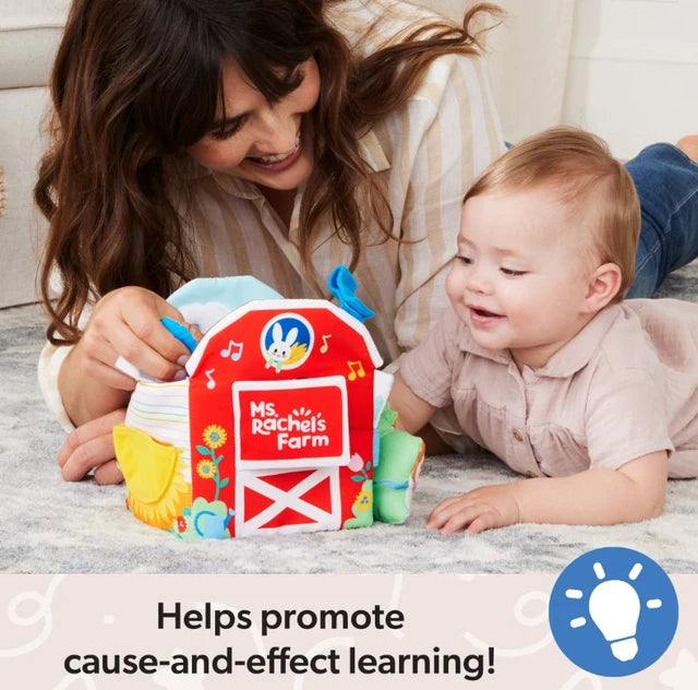 Ms. Rachel Official Sensory Learning Farm, Foldable Soft Baby Book