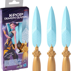 Nerf KPop Demon Hunters Zoey's Spirit Blades, 3 Foam Nerf Knife Toys