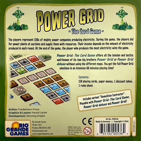 Power Grid Card Game