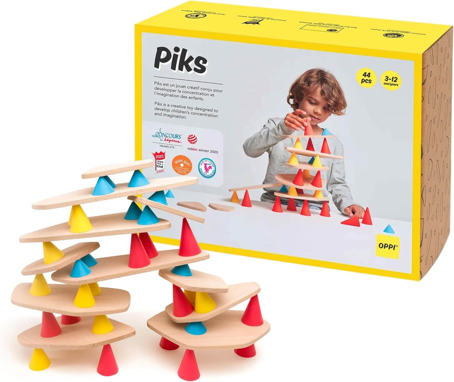 Piks Medium Kit - Educational Wooden Building Set