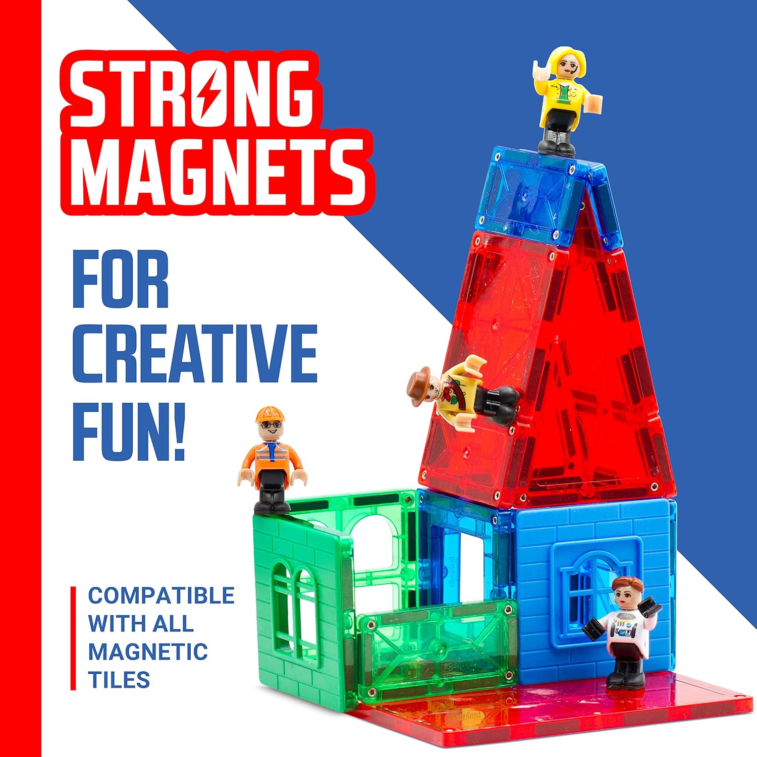 Playmags Magnetic Figures-Community Figures Set Of 15 Pieces