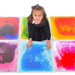 Playlearn Set of 6 Liquid Floor Tiles 50x50cm (6 Colours)