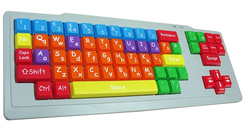 USB Children’s Keyboard with Large Colour-Coded Keys